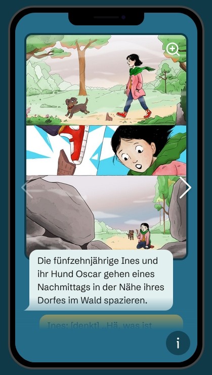 Die via QR-Code abrufbare Geschichte basiert auf einer von der 15-jährigen Ines gefundenen Keramikscherbe. (Grafik: overijsselacademie/K. Dinkla)