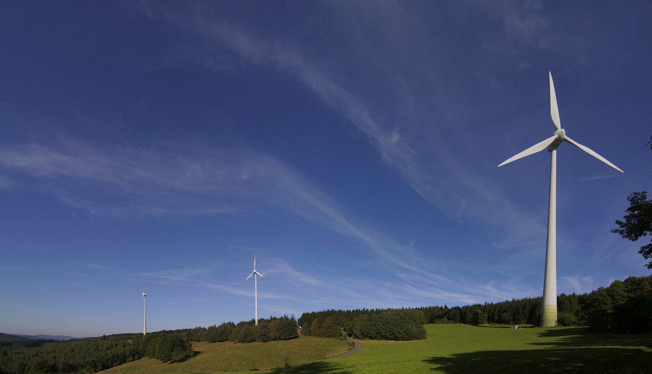 Jetzt auch zunehmend in den Wäldern: Windparks (Foto: LWL-AfW Olpe/Hermann Menne)