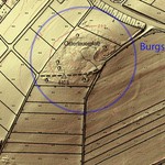 Die vermutete Burgstelle im sogenannten Digitalen Geländemodell. – © Geobasis NRW; Bearbeitung LWL-AfW/F. Geldsetzer. (vergrößerte Bildansicht wird geöffnet)
