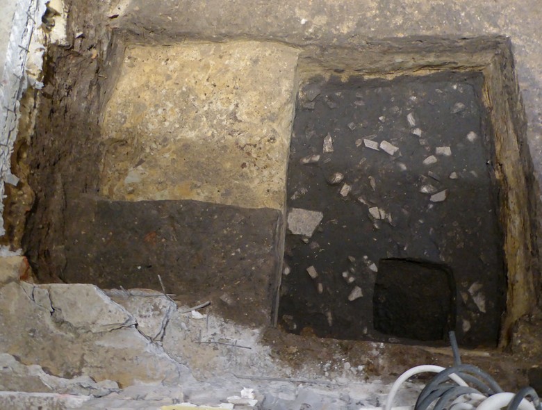 Der Steinschotter lag unterschiedlich dicht verteilt auf dem feuchten Auensediment; Foto: LWL/J. Hallenkamp-Lumpe