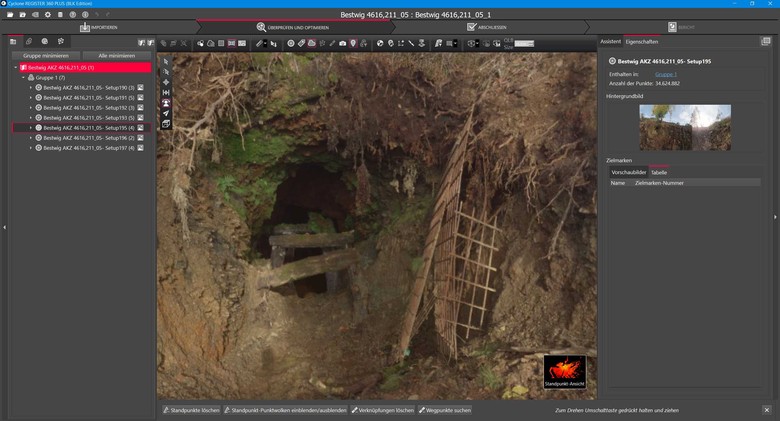 Screenshot des Scans mit Farbwerten (Grafik: LWL-AfW Olpe/T. Poggel)