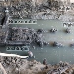 Das Jochwerk und seine Bauelemente (LWL-Archäologie für Westfalen/T. Poggel). (vergrößerte Bildansicht wird geöffnet)