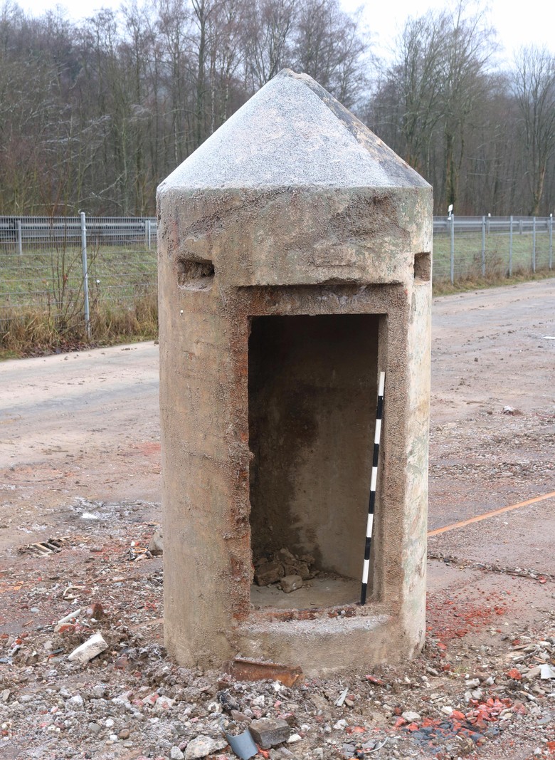 Attendorn (Kr. Olpe). Detailansicht der Splitterschutzzelle. – Foto: LWL-AfW Olpe / T. Poggel.