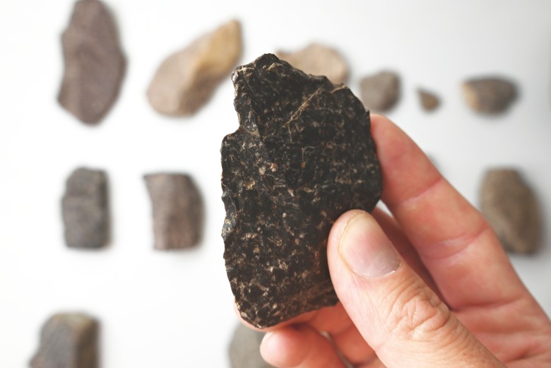 Im Büro können die unterschiedlichen Artefakte genau unter die Lupe genommen werden (Foto: LWL-Archäologie für Westfalen/C. Schepers).