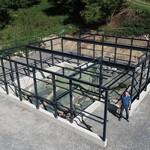 Das tragende Gerüst ist fertig (Foto: LWL-Archäologie für Westfalen/M. Zeiler). (vergrößerte Bildansicht wird geöffnet)