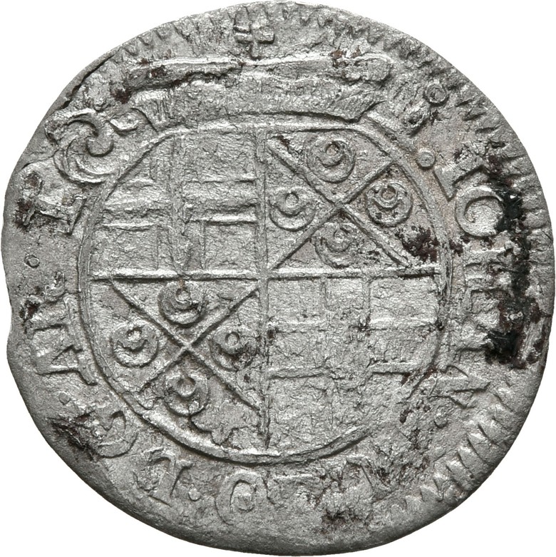 Sogenanntes „Petermännchen“ (Durchmesser 1,7 cm) des Trierer Erzbischofs Johann Hugo von Orsbeck aus dem Jahr 1683.