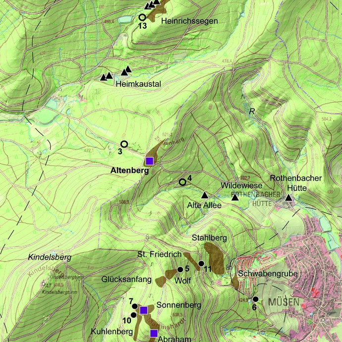 Gesamtübersicht Almerich (Grafik: LWL/M. Zeiler auf Grundlage GeobasisddatenNRW©). (vergrößerte Bildansicht wird geöffnet)