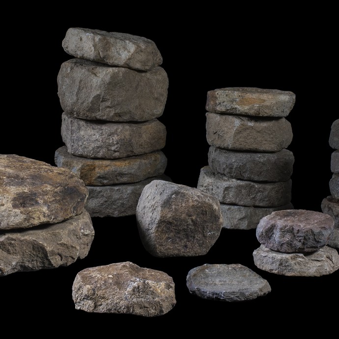 Am wahrscheinlichsten ist die Hypothese, dass die Steine Teil eines heute unbekannten Spiels waren (Foto: LWL/H. Menne). (vergrößerte Bildansicht wird geöffnet)