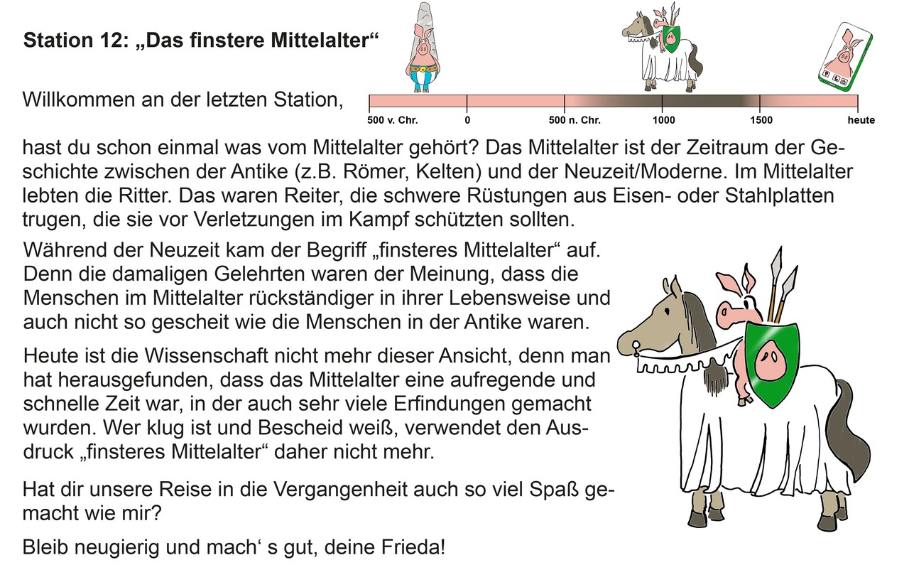 Die kindgerechten Tafeln haben spielerische Inhalte, die Bezug zu der jeweiligen Erwachsenentafel nehmen (Design: Deutsches Bergbau-Museum Bochum/J. Garner).