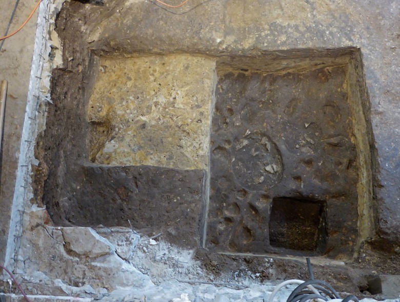 Trittspuren unter der Sandaufschüttung; Foto: LWL/J. Hallenkamp-Lumpe