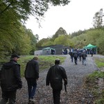Zahlreiche Geladene und Gäste besuchten am 10.10.2019 das Richtfest (Foto: LWL-Archäologie für Westfalen/M. Zeiler). (vergrößerte Bildansicht wird geöffnet)