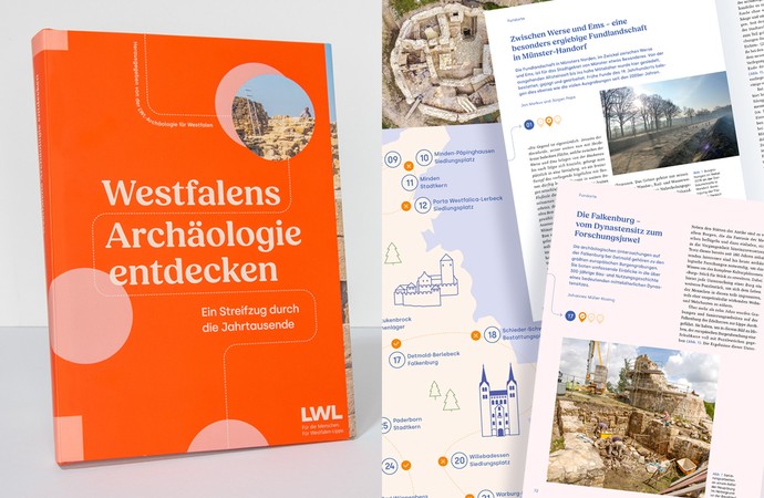 Buchumschlag mit der Titelbeschriftung und einem Grabungsfoto