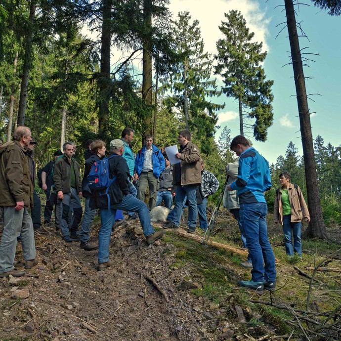 Exkursionen zur Fundstelle. (Foto: A. Jüngst) (vergrößerte Bildansicht wird geöffnet)
