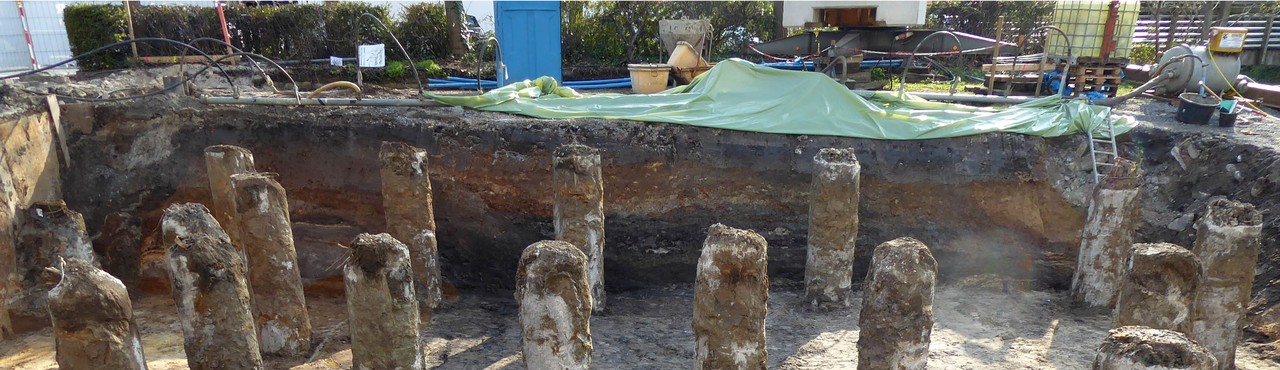 Das Südwestprofil bot den besten Überblick über die Befundabfolge (Foto: LWL-Archäologie für Westfalen/J. Hallenkamp-Lumpe)